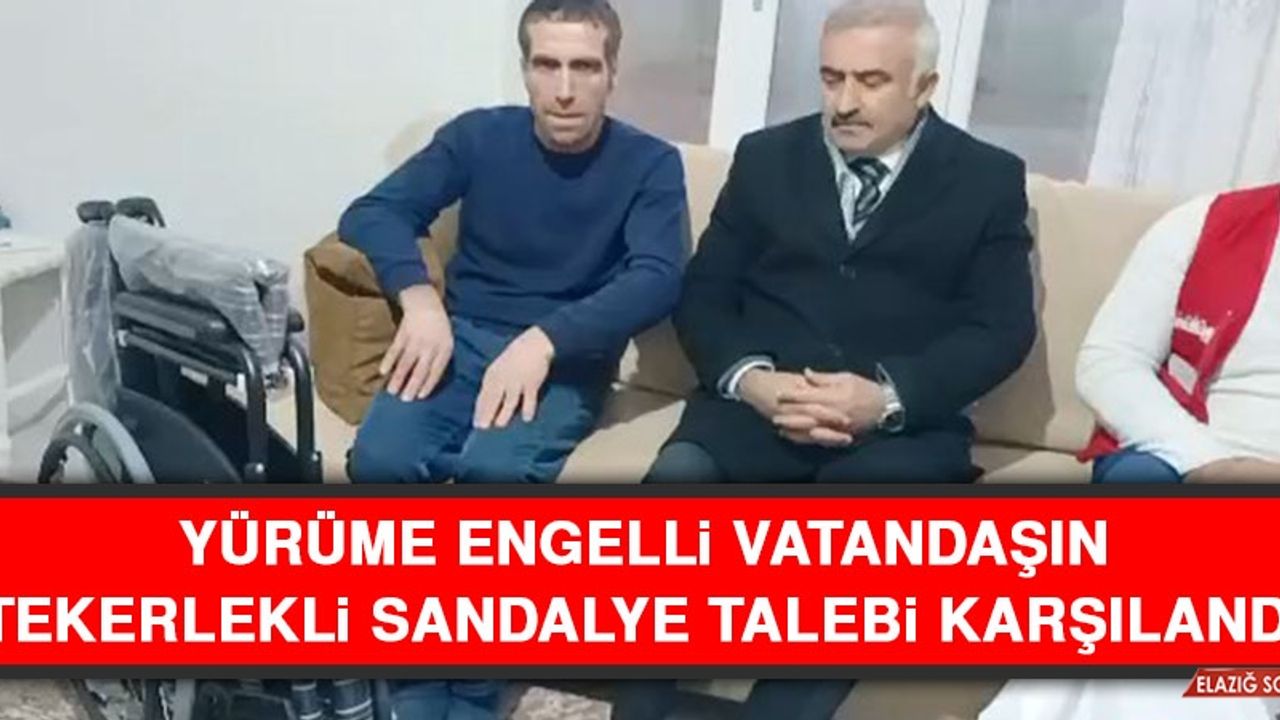 Yürüme Engelli Vatandaşın Tekerlekli Sandalye Talebi Karşılandı