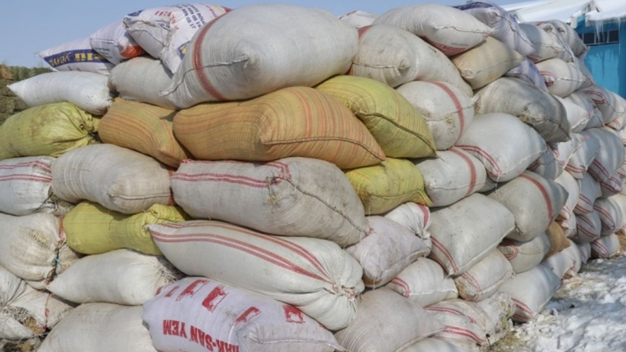 Ağrılı besicilerden deprem bölgesindeki hayvanlar için ot ve saman yardımı