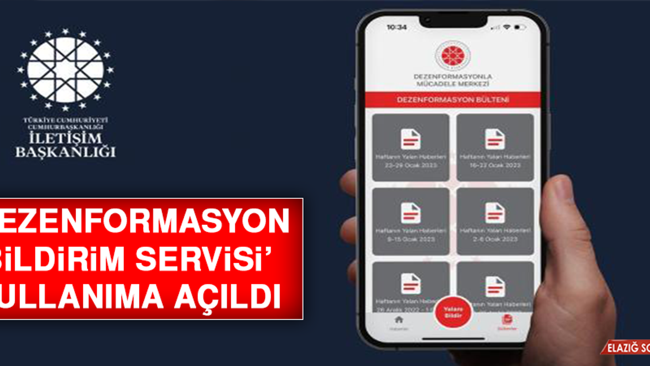 ‘Dezenformasyon Bildirim Servisi' kullanıma açıldı