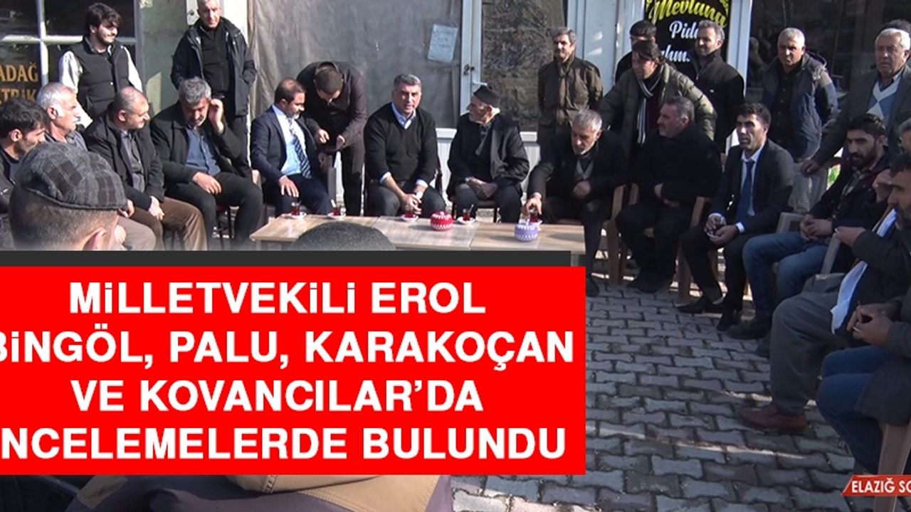Milletvekili Erol, Bingöl, Palu, Karakoçan ve Kovancılar’da İncelemelerde Bulundu