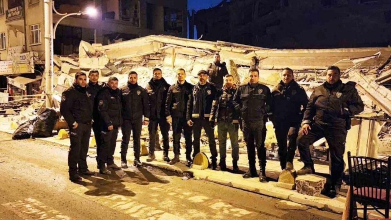 Aydın emniyeti deprem bölgesinde huzur ve güvenlik için görev yapıyor