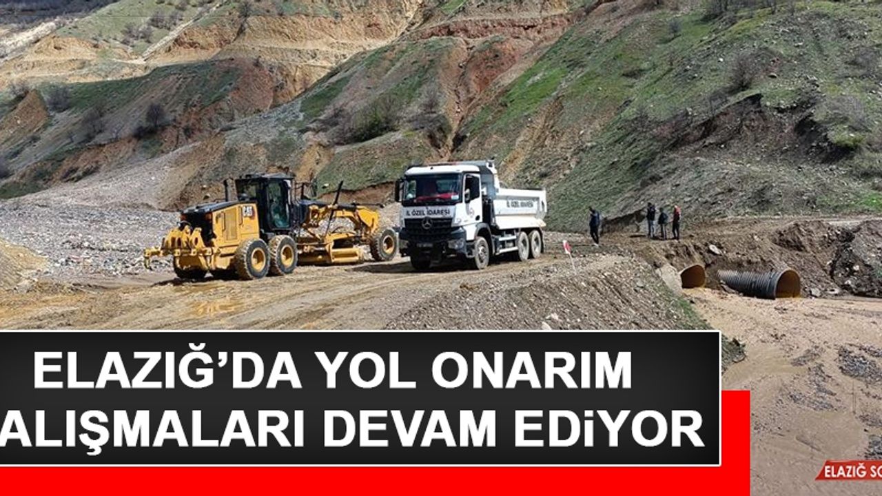 Elazığ’da Yol Onarım Çalışmaları Devam Ediyor