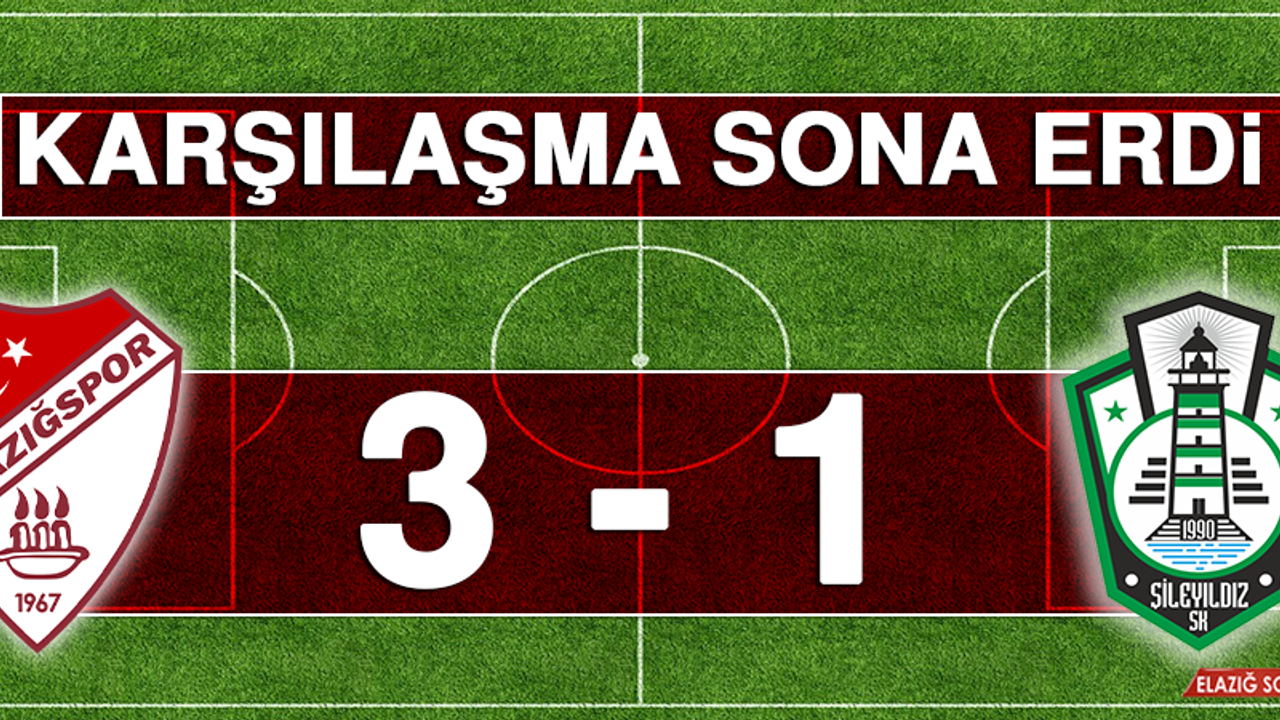 Elazığspor - Şile Yıldızspor Karşılaşması Sona Erdi, Tebrikler Elazığspor