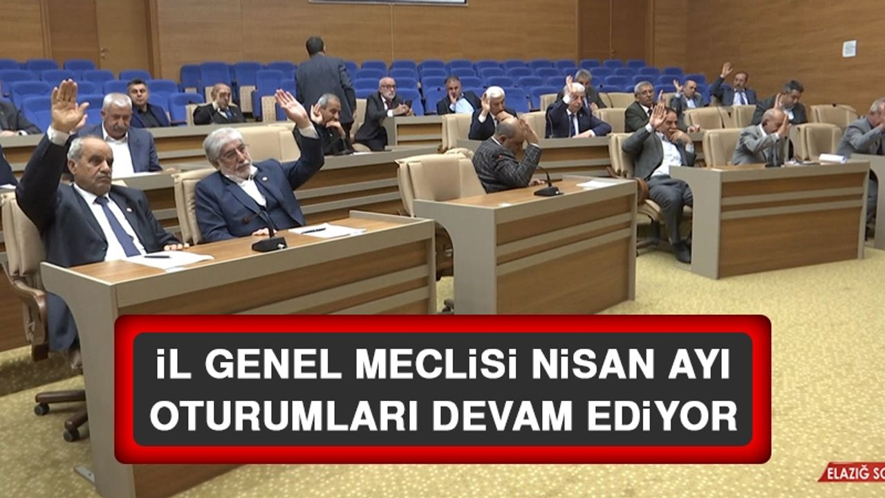 İl Genel Meclisi Nisan Ayı Oturumları Devam Ediyor