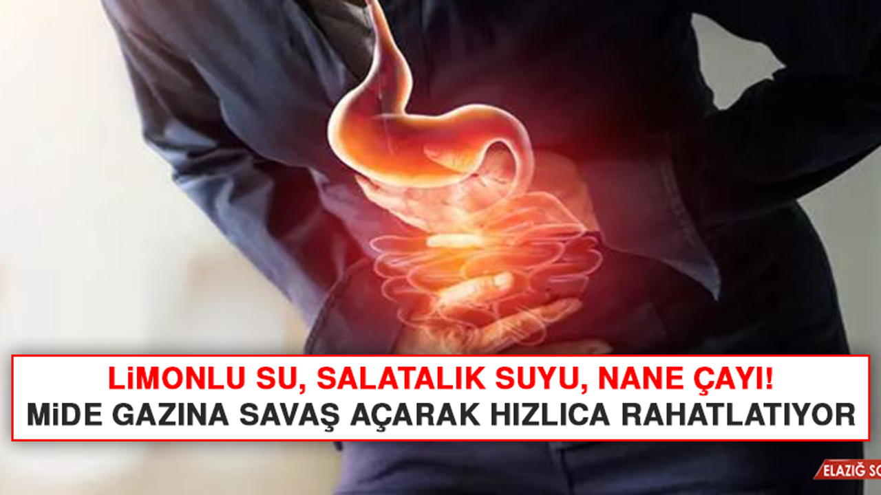 Limonlu su, salatalık suyu, nane çayı! Mide gazına savaş açarak hızlıca rahatlatıyor