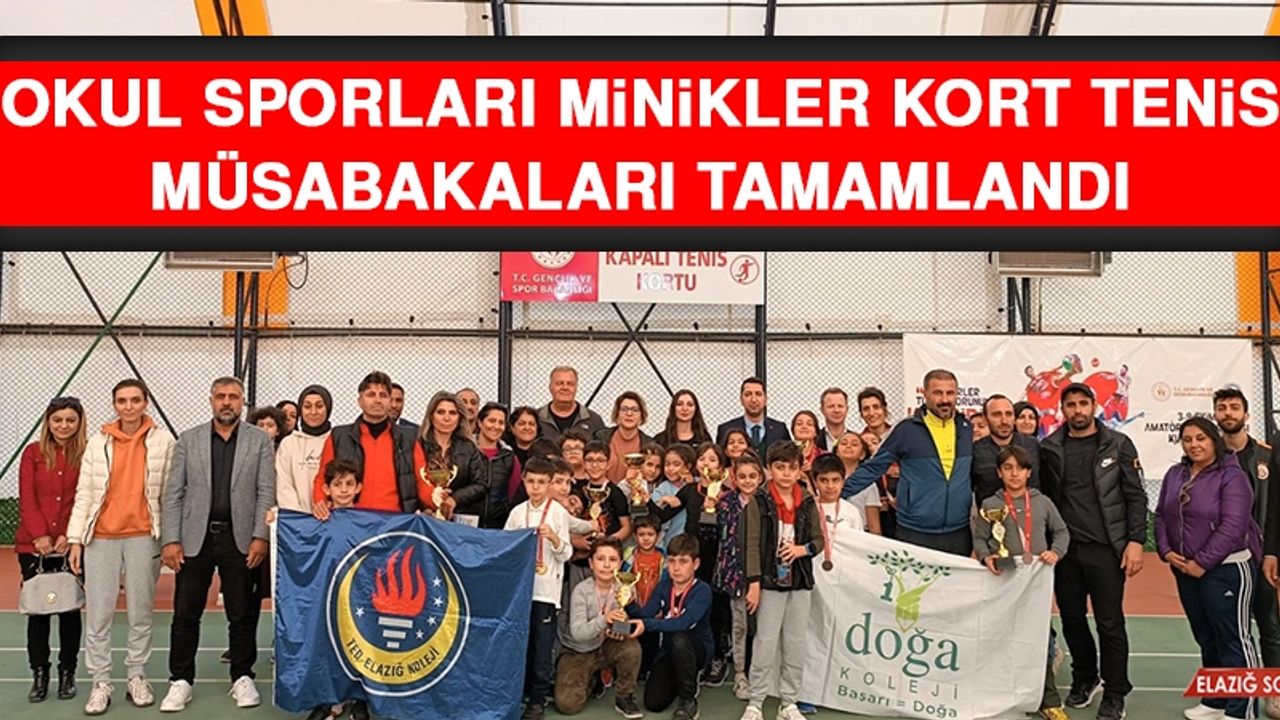 Okul Sporları Minikler Kort Tenis Müsabakaları Tamamlandı