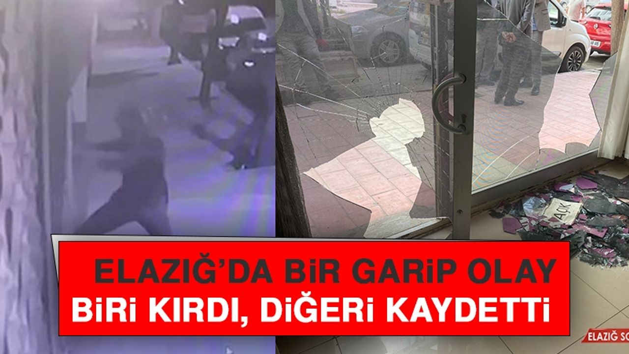 Elazığ'da Bir Garip Olay: Biri Kırdı, Diğeri Kaydetti  