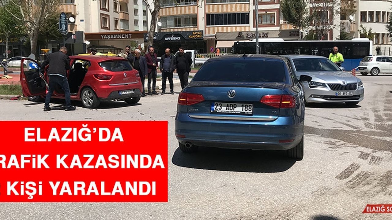 Elazığ’da Trafik Kazasında 2 Kişi Yaralandı
