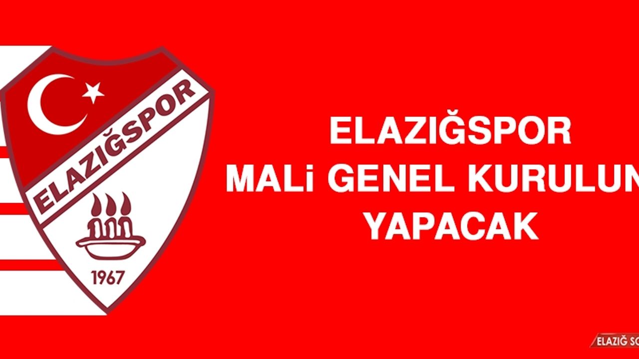 Elazığspor Mali Genel Kurulunu Yapacak