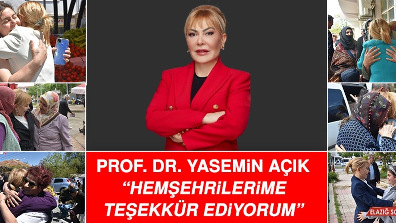 Prof. Dr. Yasemin Açık: Hemşehrilerime Teşekkür Ediyorum