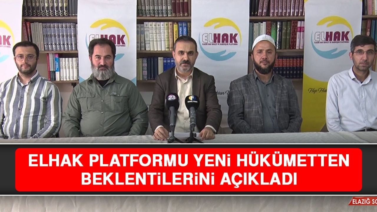ELHAK Platformu Yeni Hükümetten Beklentilerini Açıkladı