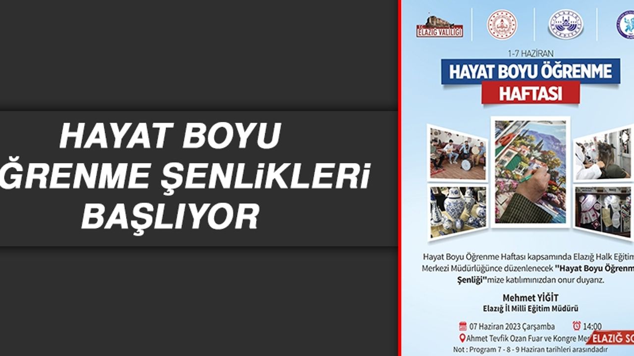 Hayat Boyu Öğrenme Şenlikleri Başlıyor