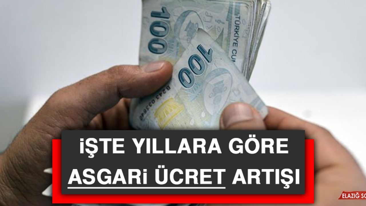 İşte Yıllara Göre Asgari Ücret Artışı