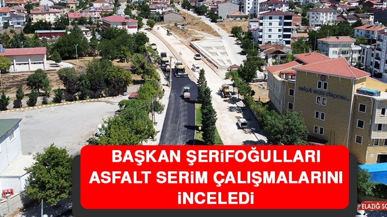 Başkan Şerifoğulları, Asfalt Serim Çalışmalarını İnceledi