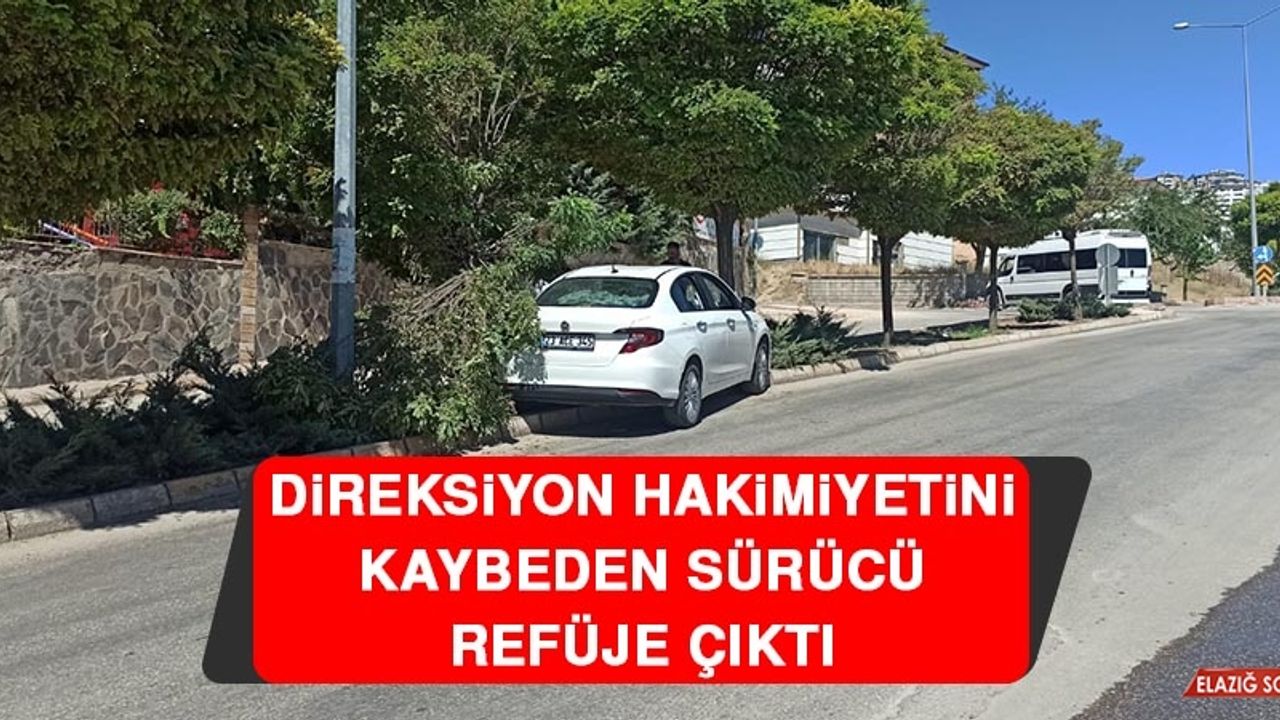 Direksiyon Hakimiyetini Kaybeden Sürücü Refüje Çıktı