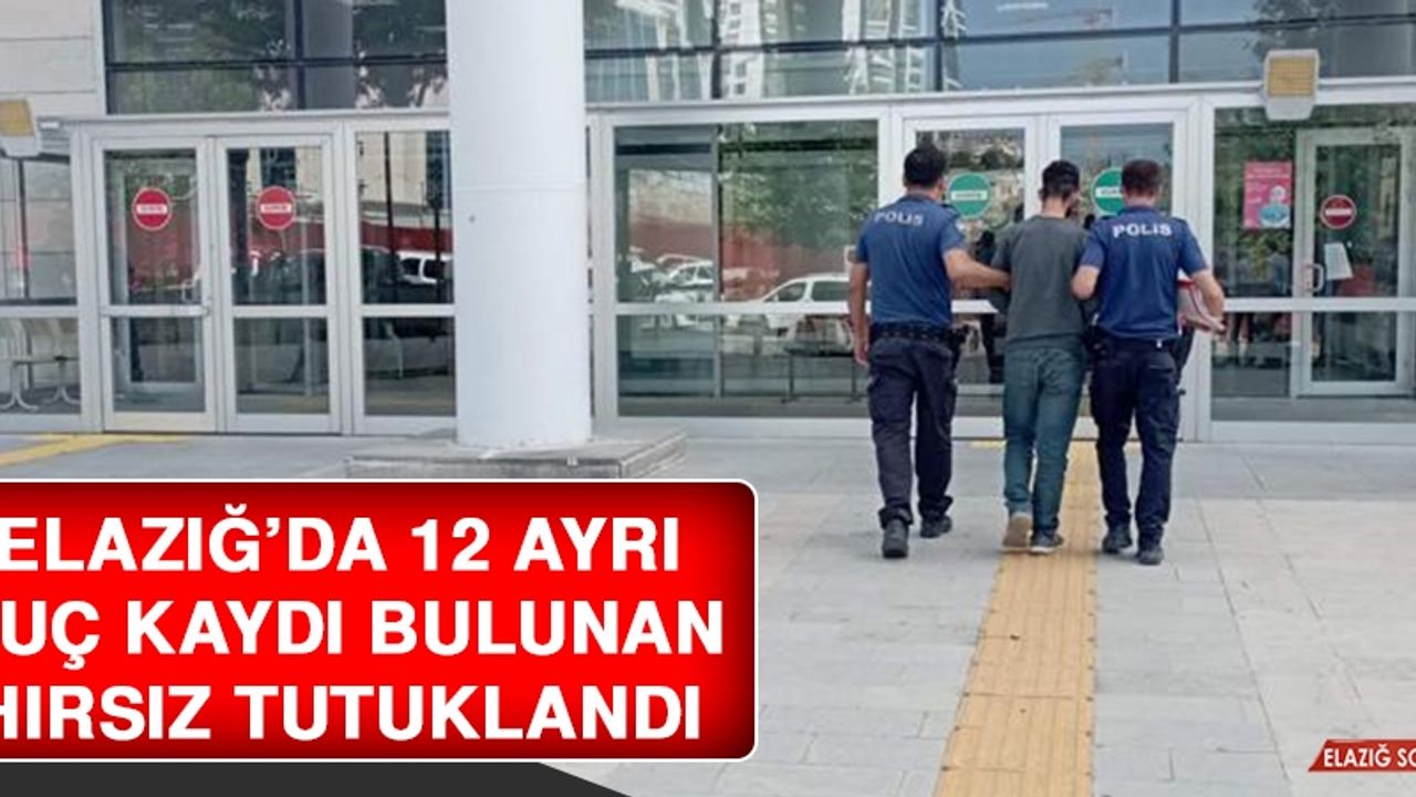 Elazığ’da 12 Ayrı Suç Kaydı Bulunan Hırsız Tutuklandı