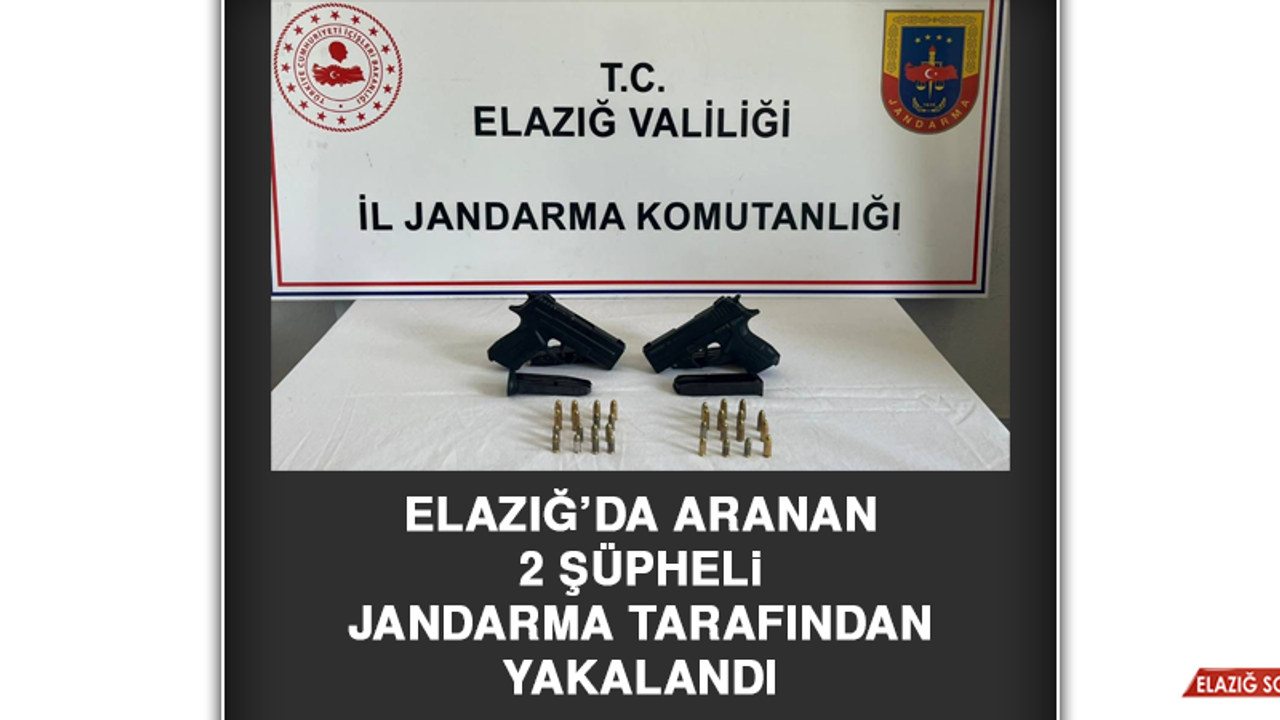 Elazığ’da Aranan 2 Şüpheli Jandarma Tarafından Yakalandı