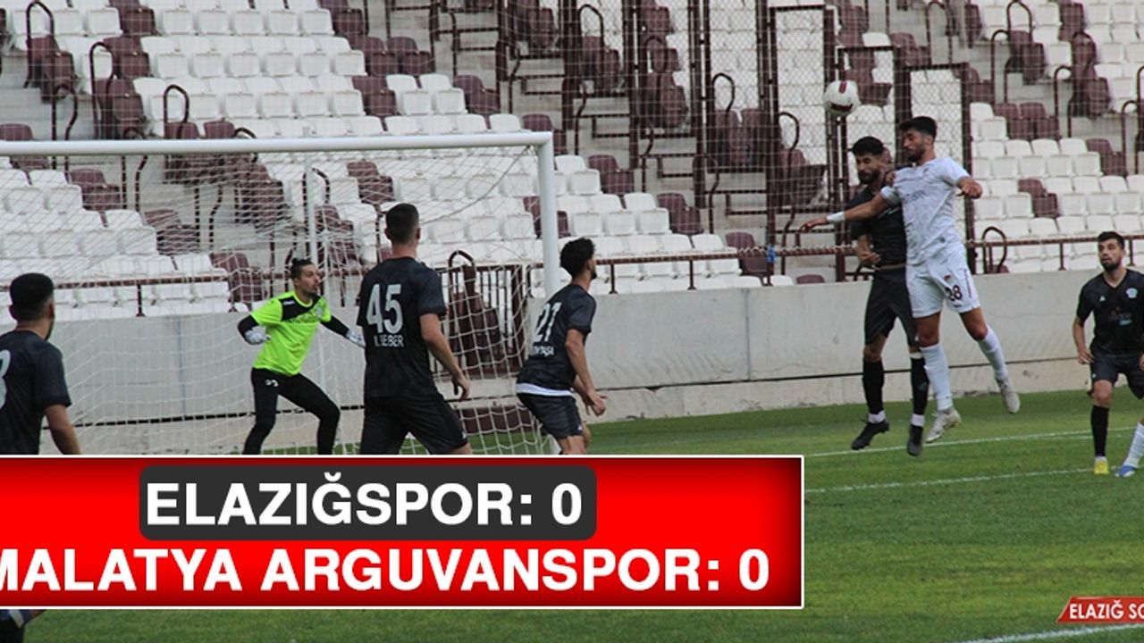 Hazırlık Maçı: Elazığspor: 0 - Malatya Arguvanspor: 0