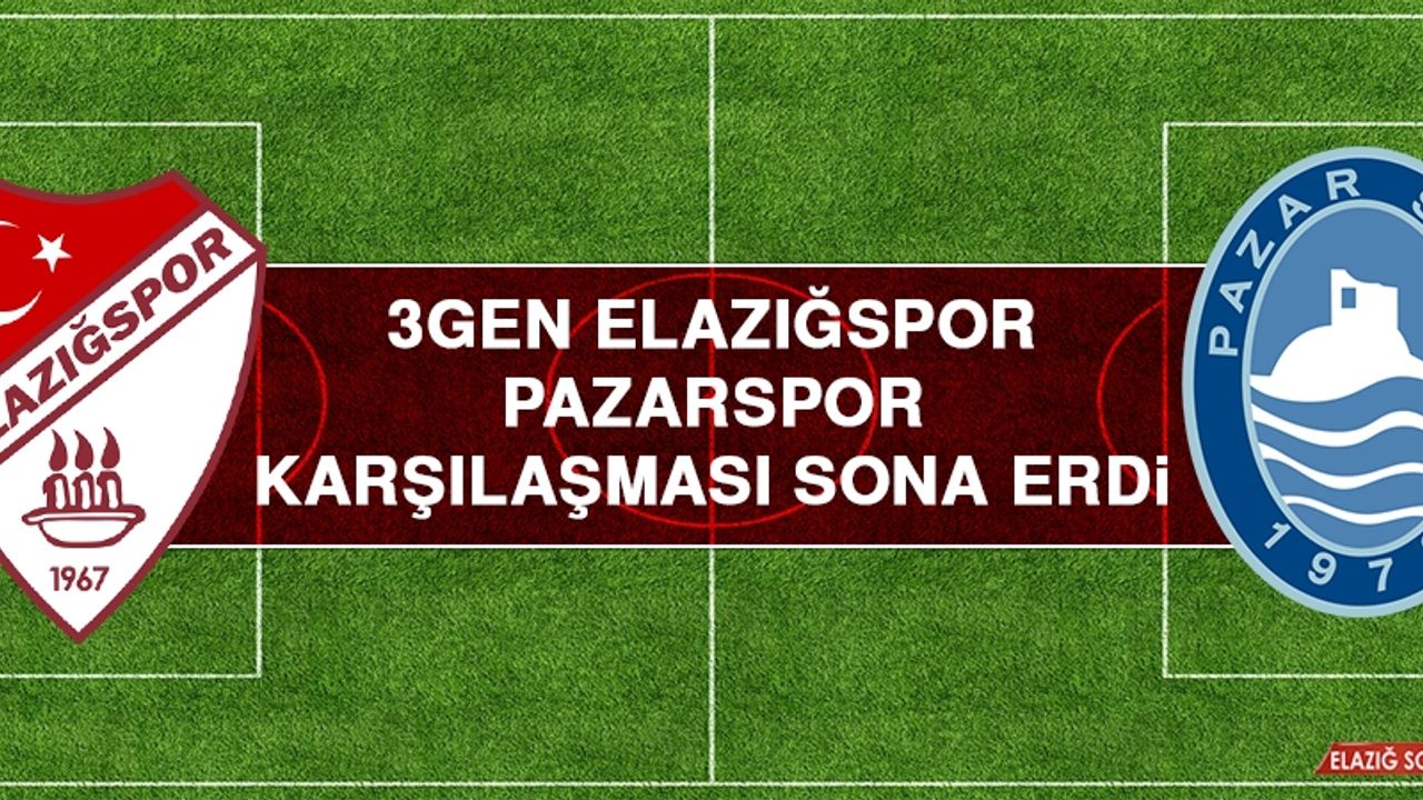 3Gen Elazığspor: 0 – Pazarspor: 1