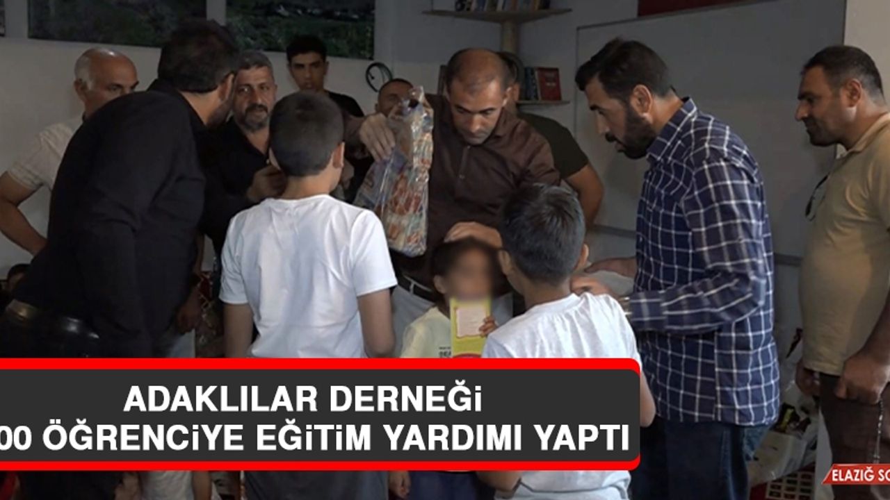 Adaklılar Derneği 200 Öğrenciye Eğitim Yardımı Yaptı