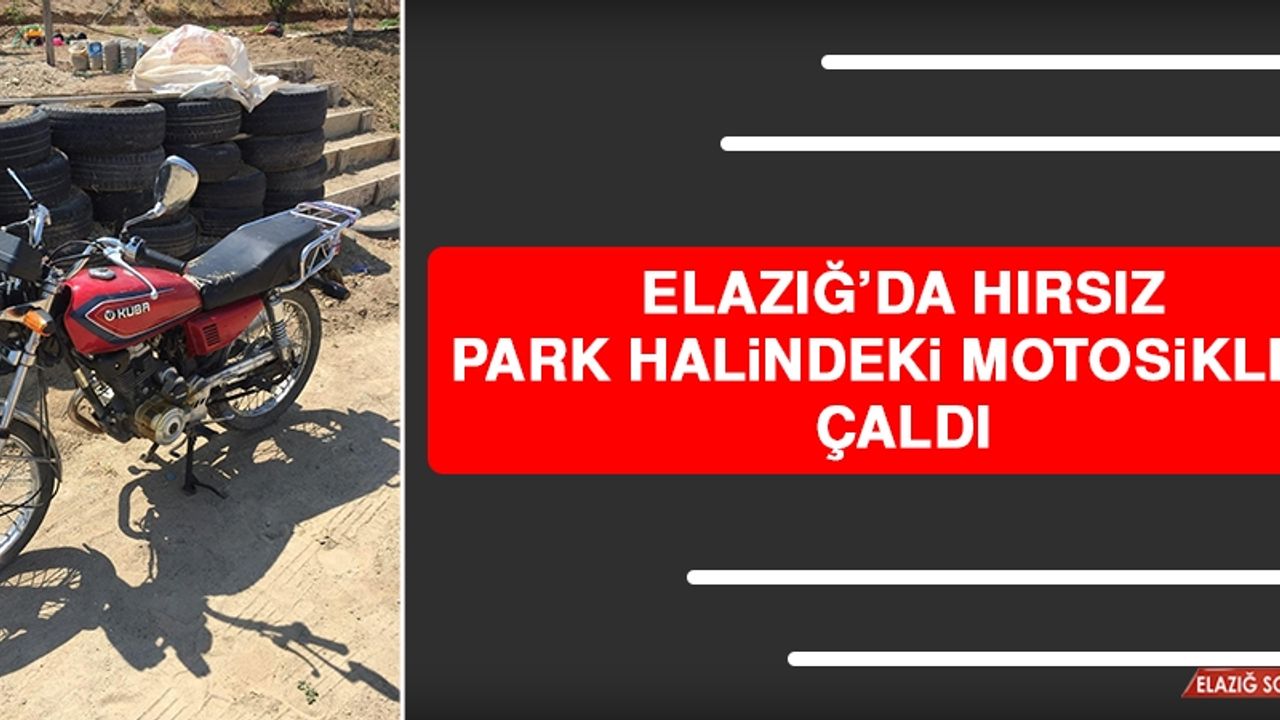 Elazığ’da Hırsız Park Halindeki Motosikleti Çaldı