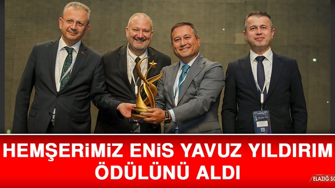 Hemşerimiz Enis Yavuz Yıldırım Ödülünü Aldı