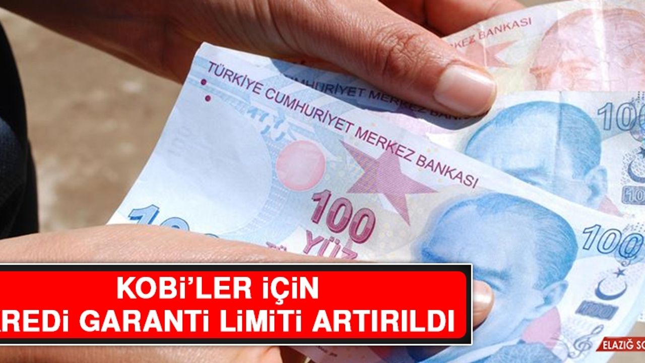 KOBİ’ler İçin Kredi Garanti Limiti Artırıldı