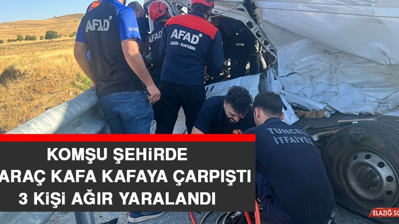 Komşu Şehirde 2 Araç Kafa Kafaya Çarpıştı