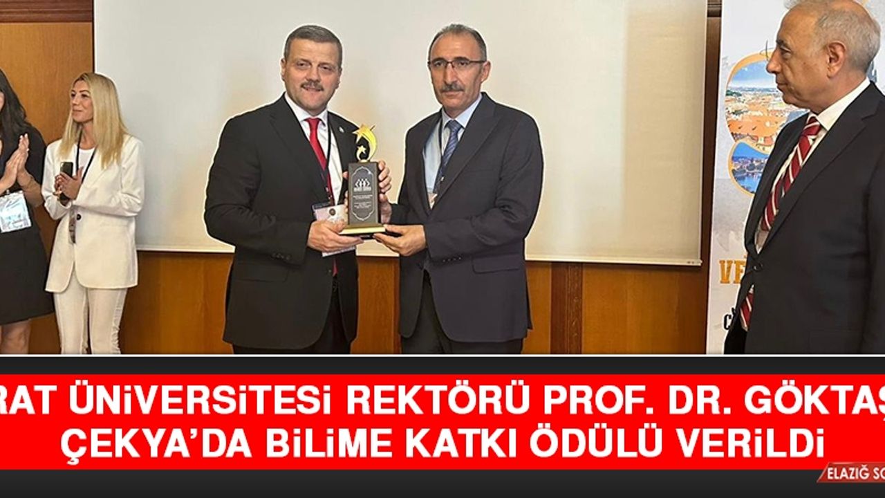 Rektör Prof. Dr. Göktaş’a Çekya’da Bilime Katkı Ödülü Verildi
