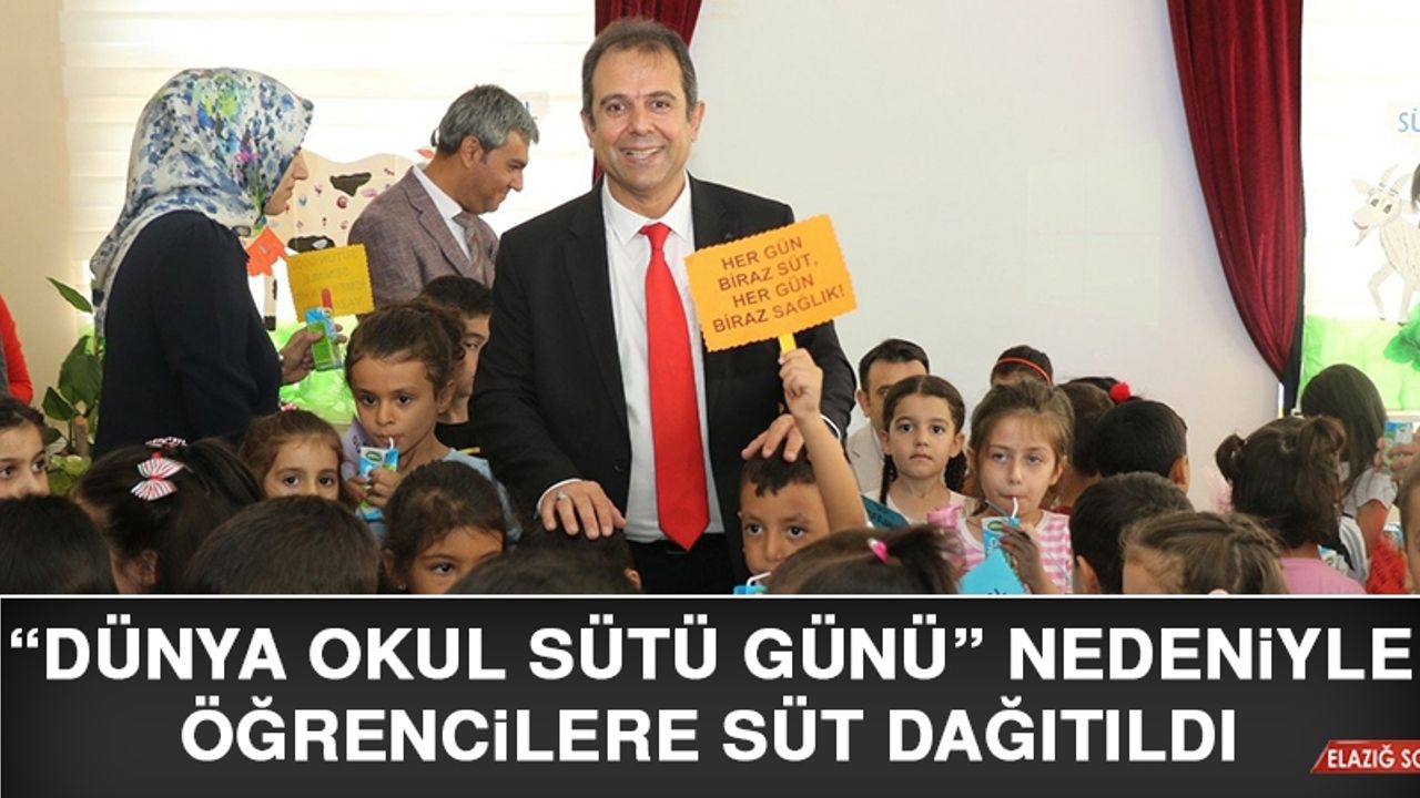 “Dünya Okul Sütü Günü” Nedeniyle Öğrencilere Süt Dağıtıldı