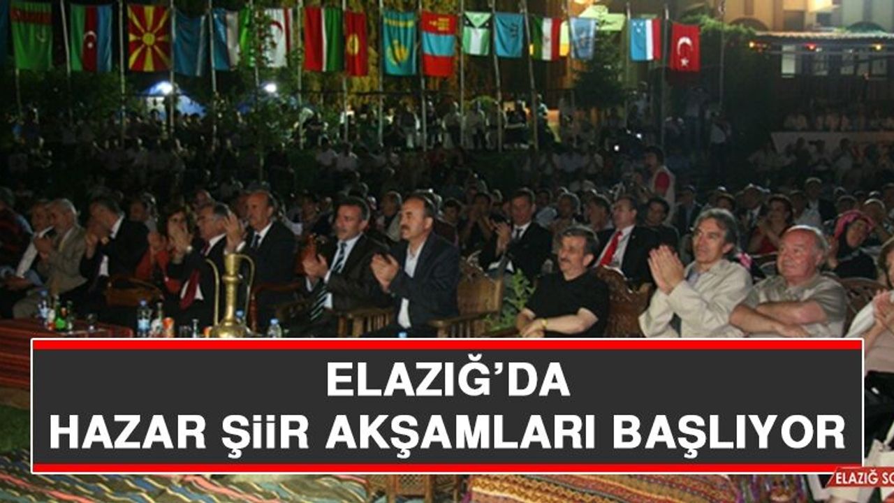 Elazığ’da Hazar Şiir Akşamları Başlıyor