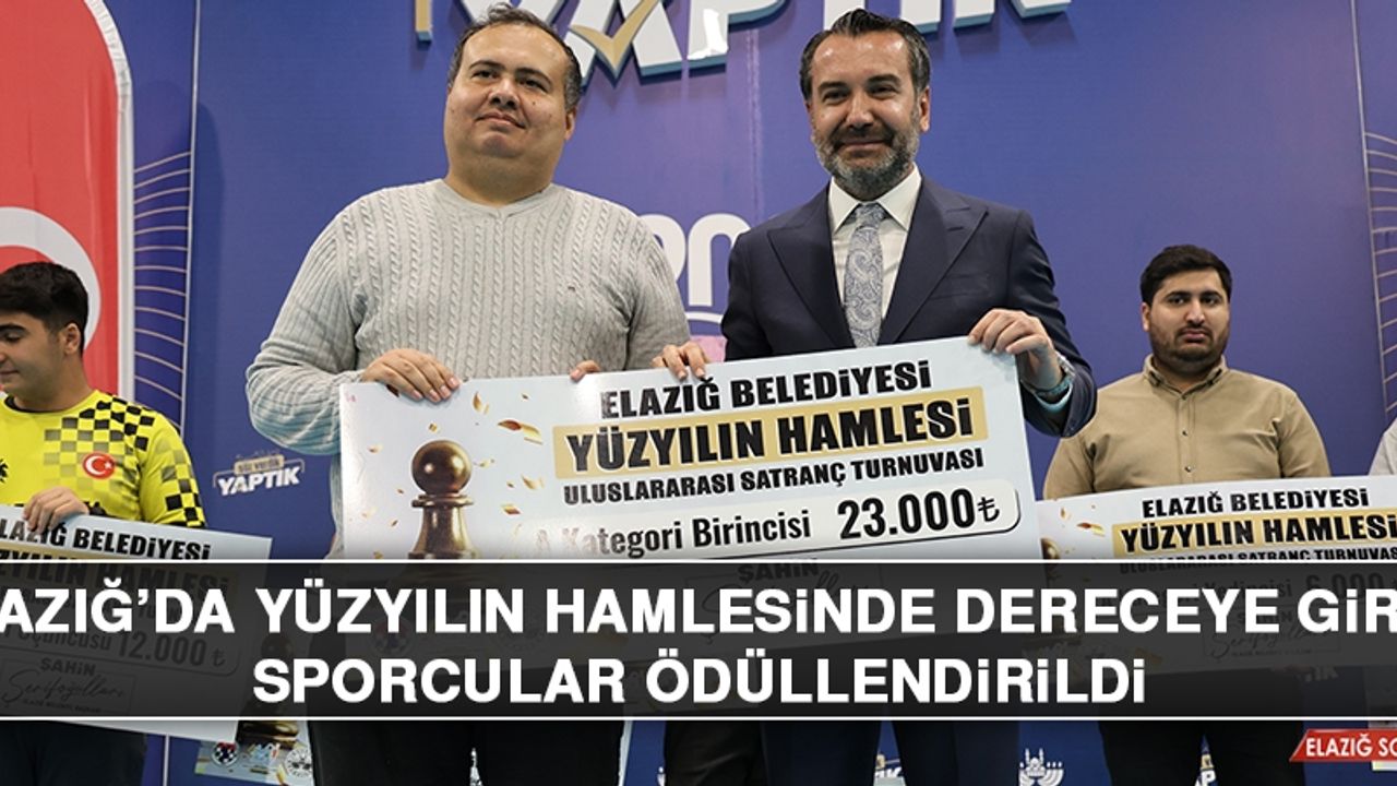 Elazığ’da Yüzyılın Hamlesinde Dereceye Giren Sporcular Ödüllendirildi