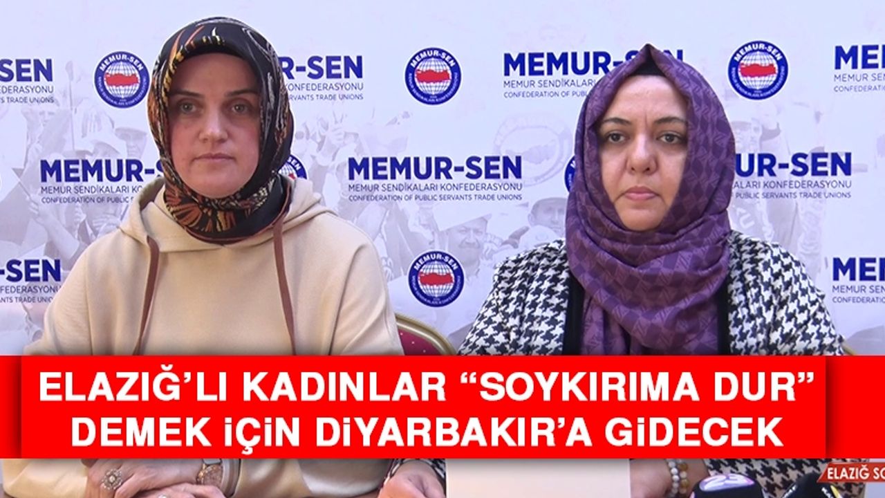 Elazığ’lı Kadınlar “Soykırıma Dur” Demek İçin Diyarbakır’a Gidecek