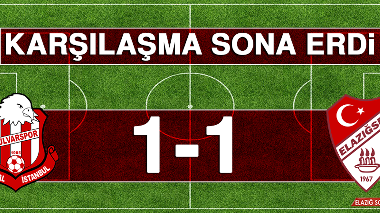 Elazığspor - Bulvarspor Karşılaşması Sona Erdi