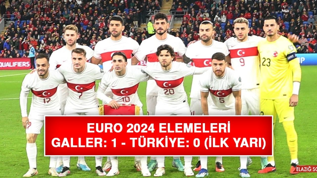 Euro 2024 Elemeleri: Galler: 1 - Türkiye: 0 (İlk Yarı)