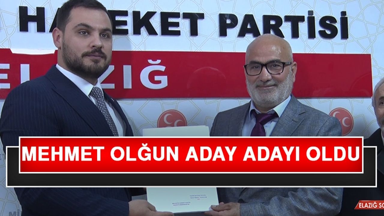 Mehmet Olğun Arıcak Üçocak Belediye Başkan Aday Aday Oldu