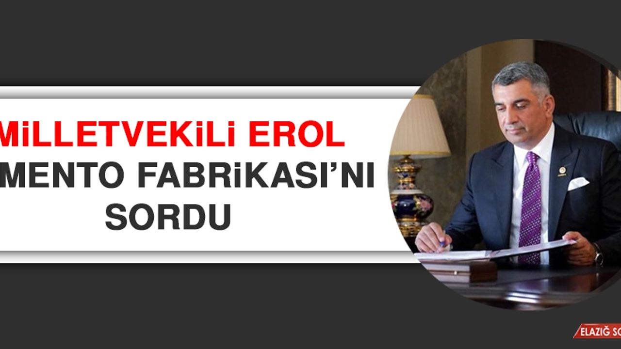 Milletvekili Gürsel Erol Çimento Fabrikası’nı Sordu