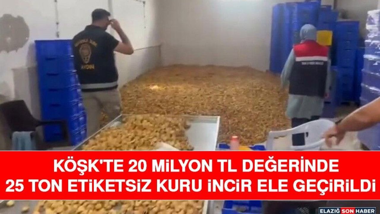 Köşk'te 25 Ton Etiketsiz İncire 236 Bin Lira Cezası