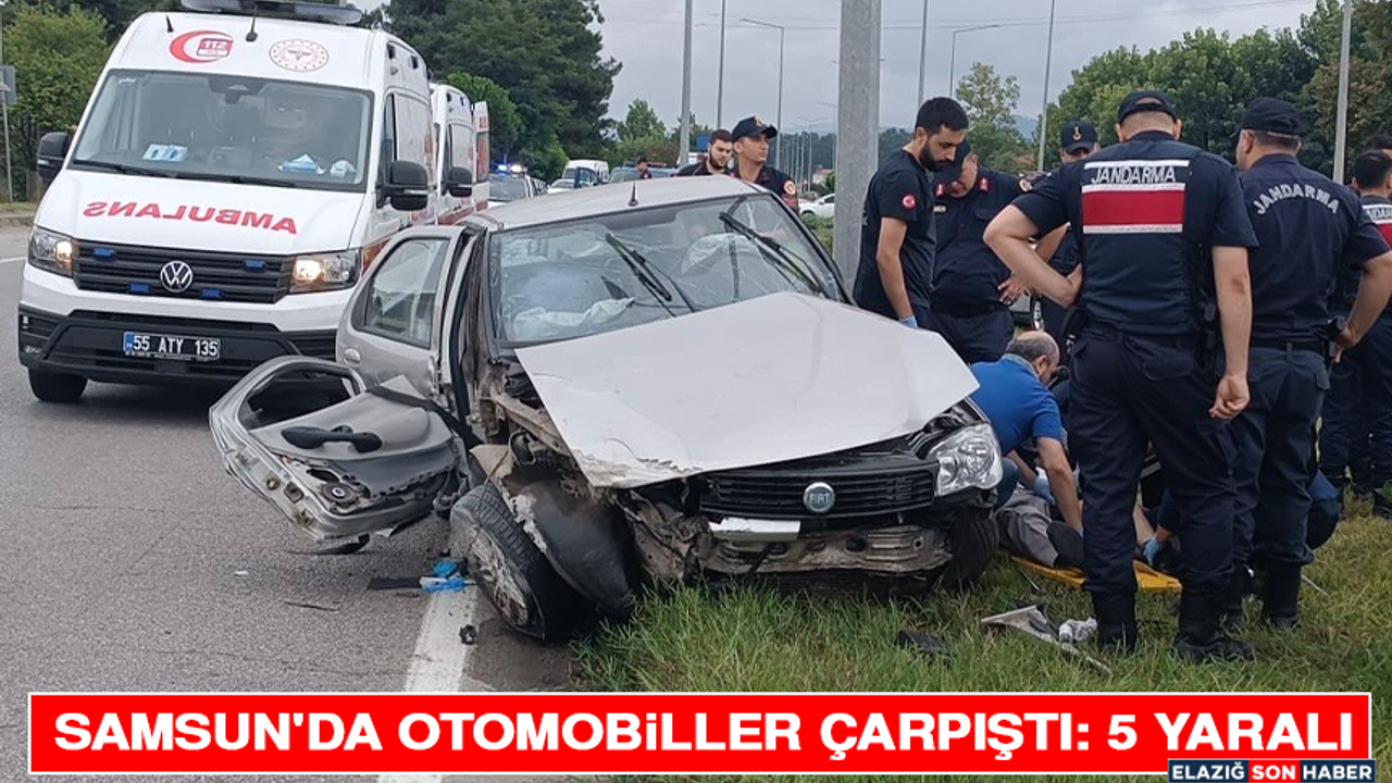 İki Otomobil Çarpıştı 5 Yaralı
