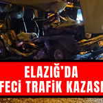 Elazığ’da Feci Kaza! 2 Araç Kafa Kafaya Çarpıştı