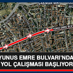 Yunus Emre Bulvarı’nda Yol Çalışması Başlıyor