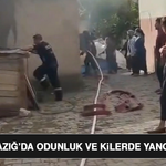 Elazığ’da Odunluk ve Kilerde Yangın
