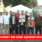 Gazze İçin Nöbet Bin Günü Aşkındır Devam Ediyor