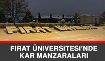 Fırat Üniversitesi'nde Kar Manzaraları