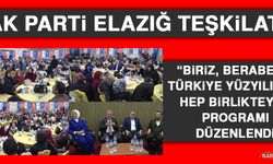 AK Parti Elazığ Teşkilatı “Biriz, Beraberiz Türkiye Yüzyılı’nda Hep Birlikteyiz” Programı Düzenlendi