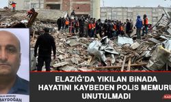 Elazığ'da Çöken Binada Şehit Olan Polis Memuru Unutulmadı