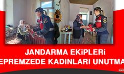 Jandarma Ekipleri Depremzede Kadınları Unutmadı  