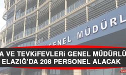Ceza ve Tevkifevleri Genel Müdürlüğü Elazığ’da 208 Personel Alacak