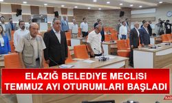 Elazığ Belediye Meclisi Temmuz Ayı Oturumları Başladı