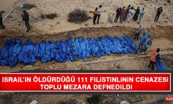 İsrail’in Öldürdüğü 111 Filistinlinin Cenazesi Toplu Mezara Defnedildi